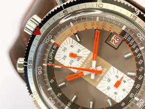 Thumbnail von Breitling Serviced (650e) Bullhead Vintage Chronograph ref 7101 Brown Dial Pupitre 7101