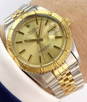  Rolex Datejust Turn-O-Graph MILITARY Datejust Turnograph Serviced Automatic Steel/Gold Rare Engravement ref 1625 36mm 1625 