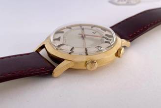 Thumbnail von Jaeger-LeCoultre Memovox Servierte (580e) Memovox Solid Gold Bumper Automatik Datum 37mm