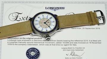 Thumbnail von Longines Lindbergh for A. Cairelli Roma Vert Rare Vintage only 3 known