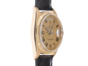 Thumbnail von Rolex Day-Date 36 Ref.1803 1972 Box&Beschreibung sehr gut Vintage Day-Date 18kt Gelbgold open 6/9 Buckley Dial