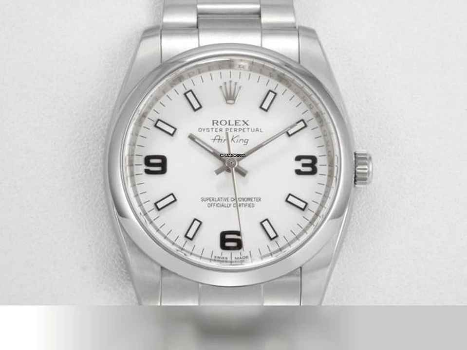  Rolex Air King 34mm Medium 114200 2011 Edelstahl Automatik Stahl 