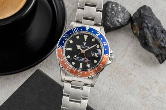  Rolex GMT-Master 'Pepsi' Edelstahl Automatik Herrenuhr Ref. 16750 Klassiker 
