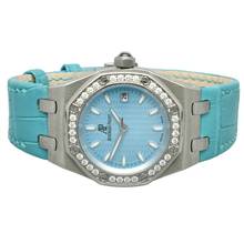 Thumbnail von Audemars Piguet Royal Oak Lady Rare Turquoise Grande Tapisserie dial Ref. 67601ST