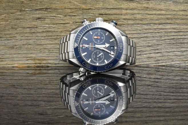  Omega Seamaster Planet Ocean Chronograph Co-Axial 45.5 Master Chronometer Blue Keramik B&P 2016 
