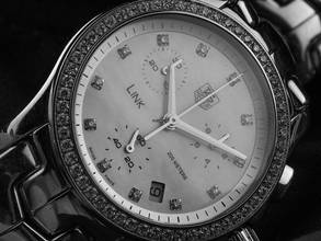 Thumbnail von TAG Heuer Link Lady Ref.CJF1314.BA0580 2010 Full Set sehr gut Vintage Link Lady Chronograph Diamanten Perlmutt