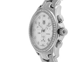 Thumbnail von TAG Heuer Link Lady Ref.CJF1314.BA0580 2010 Full Set sehr gut Vintage Link Lady Chronograph Diamanten Perlmutt