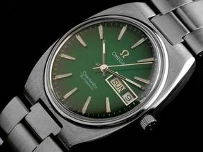 Thumbnail von Omega Seamaster Automatic Day-Date Ref.166.0213.1 1977 original Box sehr gut Vintage Seamaster Day-Date Automatic Green Dial