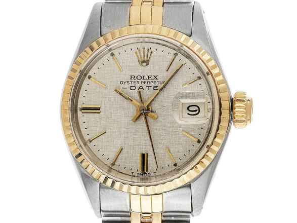  Rolex Oyster Perpetual Lady Date Ref.6517 1970 Box&Beschreibung sehr gut Vintage Oyster Perpetual Date Lady open 6/9 