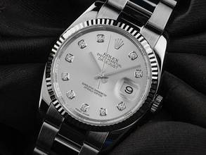 Thumbnail von Rolex Datejust 36 Ref.116234 2013 Full Set wie Neu Vintage Datejust Stahl 18kt Weißgold Diamanten