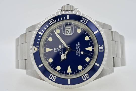  Tudor Submariner 79190 Vintage Tritium Blue Dial Sapphire LC100 NOS 
