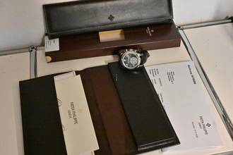 Thumbnail von Patek Philippe Annual Calendar Chronograph Jahreskalender 950pt Platin Platinum Chronograph 5960P-001 Service 2026