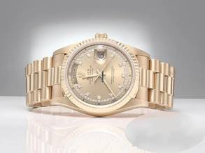 Thumbnail von Rolex Day-Date 36 36mm 18238 1993 Gelbgold 750 Diamanten Automatik 18kt Yellow Gold President-band Chronometer Oyster