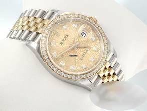 Thumbnail von Rolex Datejust 36 126283rbr Stahl Gelbgold 750 Diamanten Automatik Edelstahl 18kt Gelbgold Jubiläumsarmband Chronometer Oyster Gold