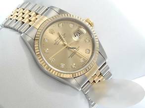 Thumbnail von Rolex Datejust 36 Mm 16233 2005 Stahl Gelbgold 750 Diamanten Automatik Gold