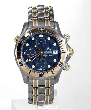  Omega Seamaster Diver 300 M Chronometer Chronograph 750er Gold und Titan Ref. 2297.80.00 