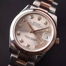 Thumbnail von Rolex Datejust 31 Steel/Everose Silver Diamond Dial