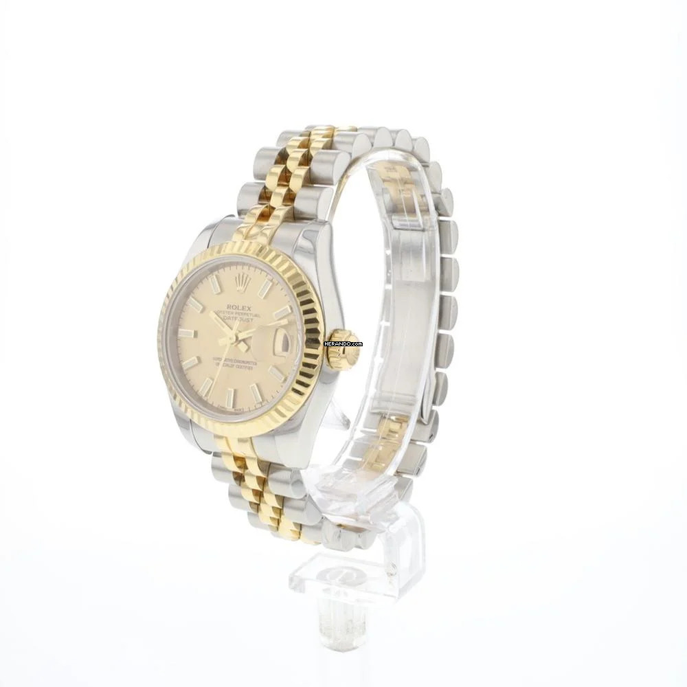  Rolex Lady-Datejust 26 Jubilee Steel/Gold Champagne Dial 