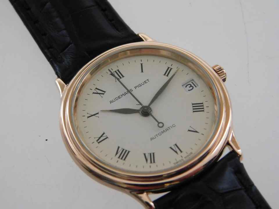  Audemars Piguet Classic Date Automatik 18 Karat Rotgold flache Herrenuhr 33 mm Kaliber 2125 TOP 7mm flach Datm Kaliber 2125 Rare 