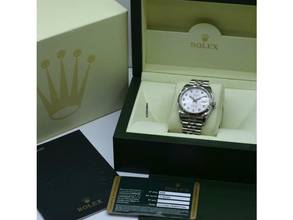 Thumbnail von Rolex Datejust 36 116234 White Jubilee Dial With Big Diamonds - Full Set 36mm