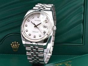 Thumbnail von Rolex Datejust 36 116234 White Jubilee Dial With Big Diamonds - Full Set 36mm