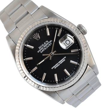  Rolex Datejust 36 16234 Soleil black dial 1996 Full Set 