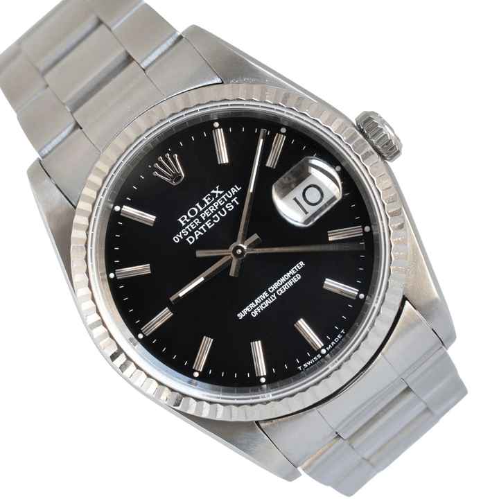  Rolex Datejust 36 16234 Soleil black dial 1996 Full Set 