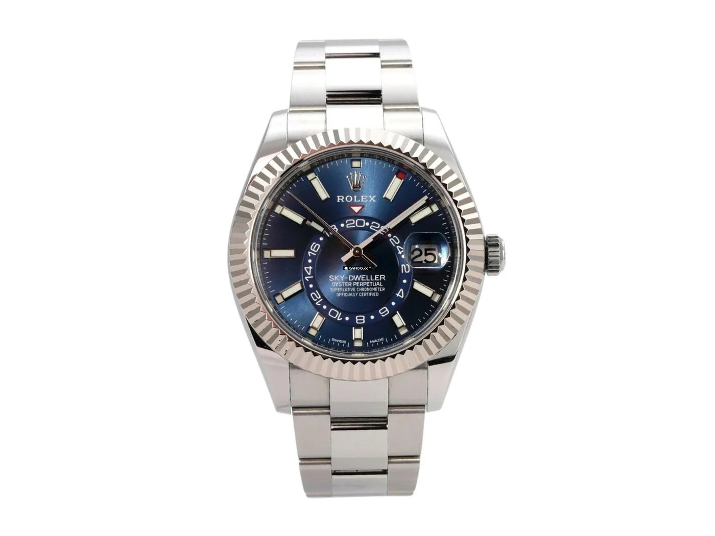  Rolex Sky-Dweller Edelstahl Weißgold Ref. 326934 Blau 