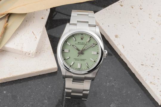  Rolex Oyster Perpetual 36 Pistachio Stahl Automatik Herrenuhr Ref. 126000 B&P 2025 