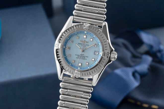  Breitling Callistino Lady Datum Perlmutt Edelstahl Quarz Damenuhr Ref. A72345 