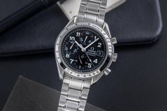 Thumbnail von Omega Speedmaster Date Black Arabic Dial Chronograph Edelstahl Ref. 3513.52.00