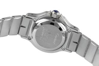 Thumbnail von Cartier Santos Lady Stahl / Gold Automatik Damenuhr Ref. 0907 Klassiker Box