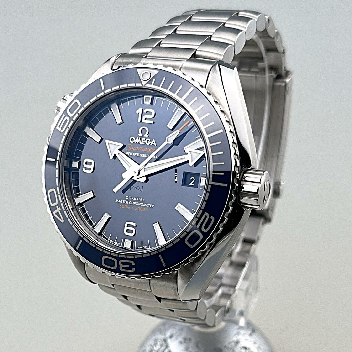  Omega Seamaster Planet Ocean 600M Co-Axial Master Chronometer Stahl 43,5 mm EK 02/21 Full Set hervorragender Originalzustand (nicht poliert/aufgearbeitet) 