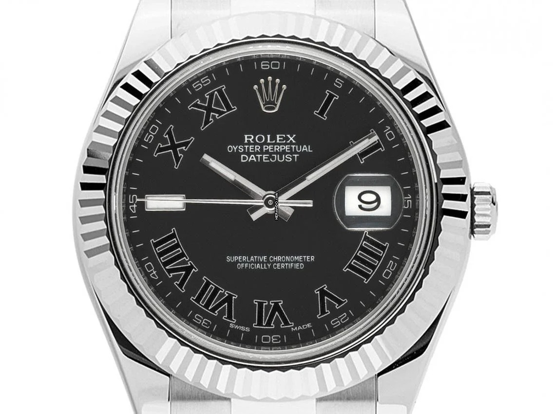  Rolex Datejust II Ref.116334 2015 LC 100 Full Set wie Neu Vintage Datejust II Stahl 18kt Weißgold 