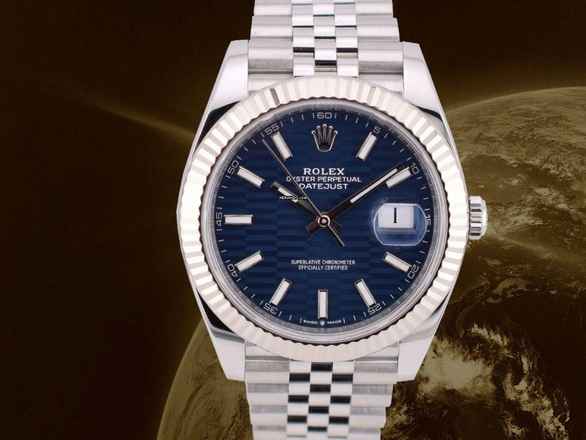  Rolex Datejust 41 Ii 41mm Motif Blue Dial New 