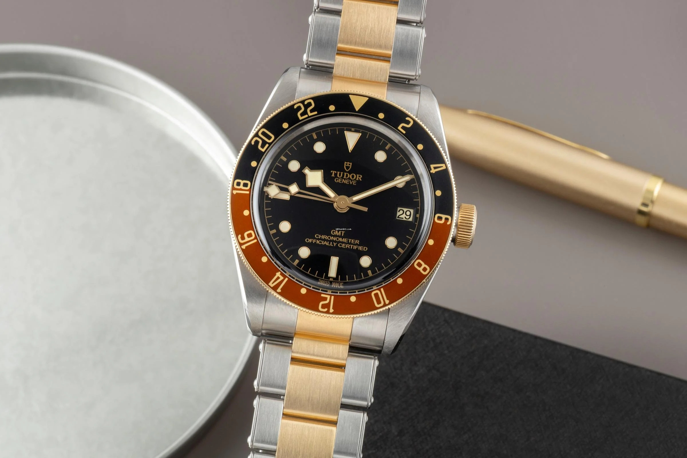  Tudor Black Bay GMT Stahl / Gold Automatik Herrenuhr M79833MN B&P 2022 