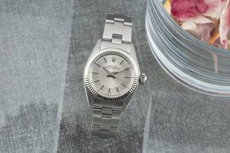 Thumbnail von Rolex Oyster Perpetual Stahl / Weissgold Automatik Damenuhr Ref. 6719 Vintage