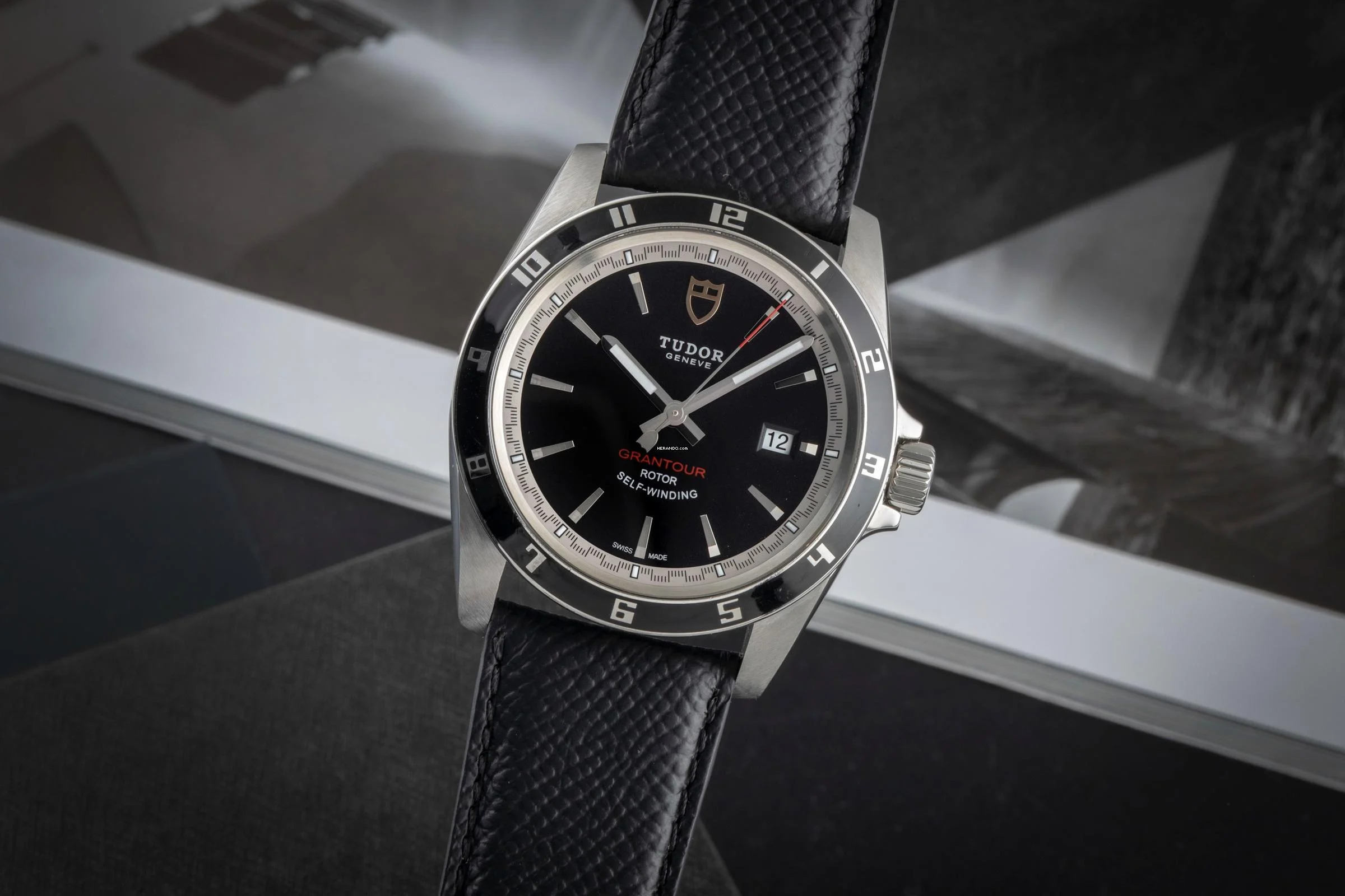  Tudor Grantour Date Automatik Edelstahl Herrenuhr Ref. 20500N Box & Papiere 2013 