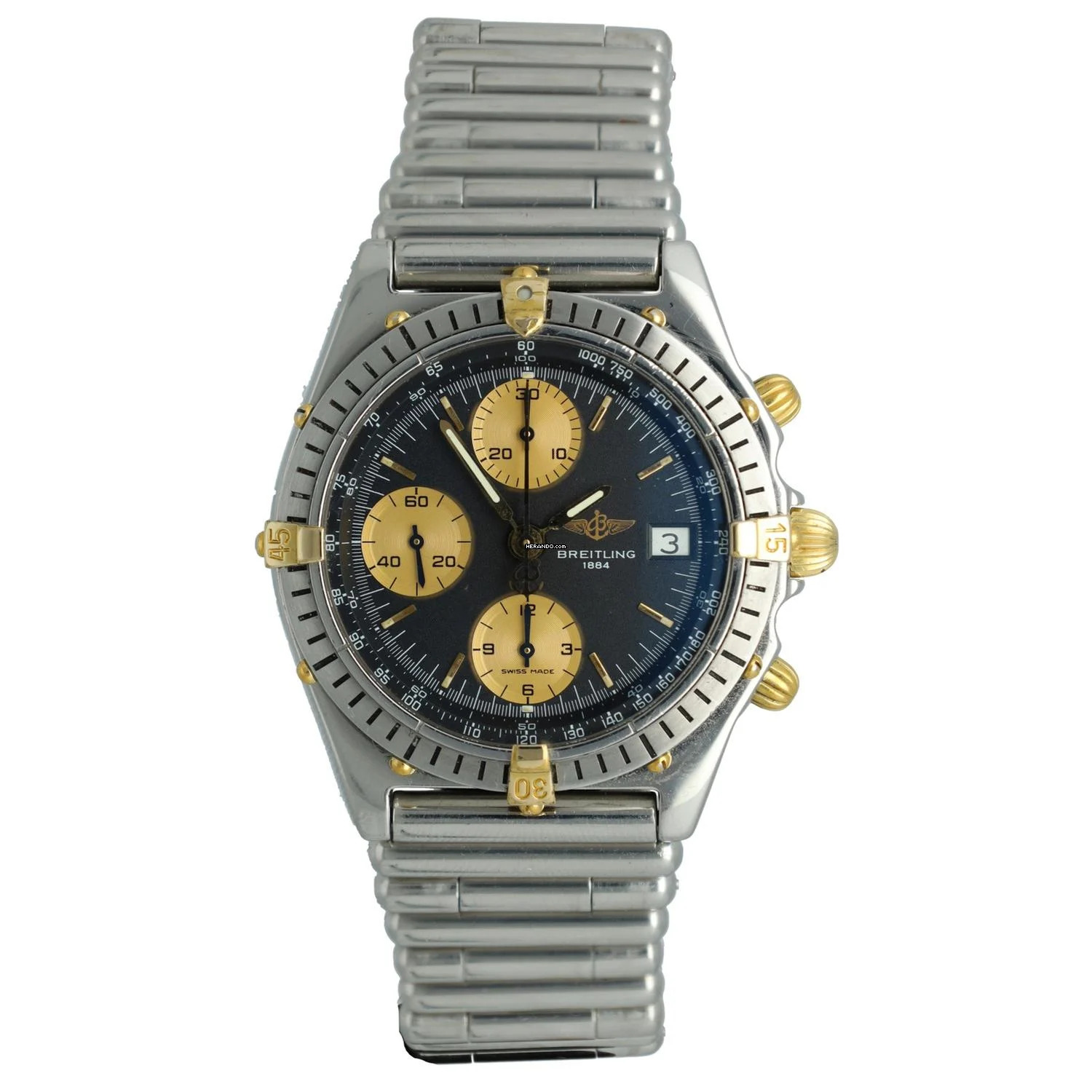  Breitling Chronomat Black Dial Ref 81950 - Rouleaux Bracelet 