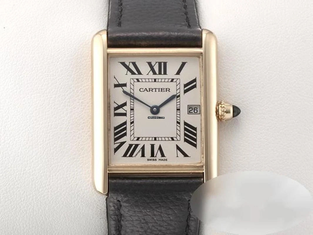  Cartier Tank Louis Cartier Großes Modell Gelbgold 750 2013 W1529756 Gold Damen Herren 18kt Yellow Gold 