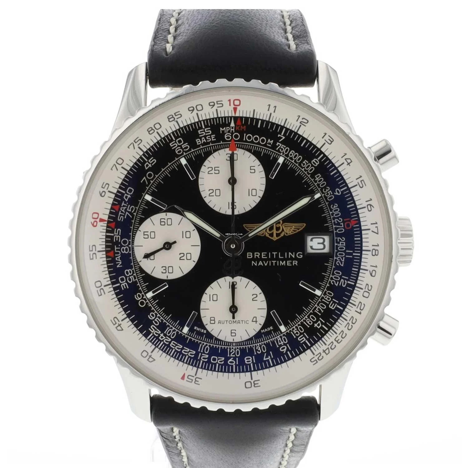  Breitling Old Navitimer Black Dial 