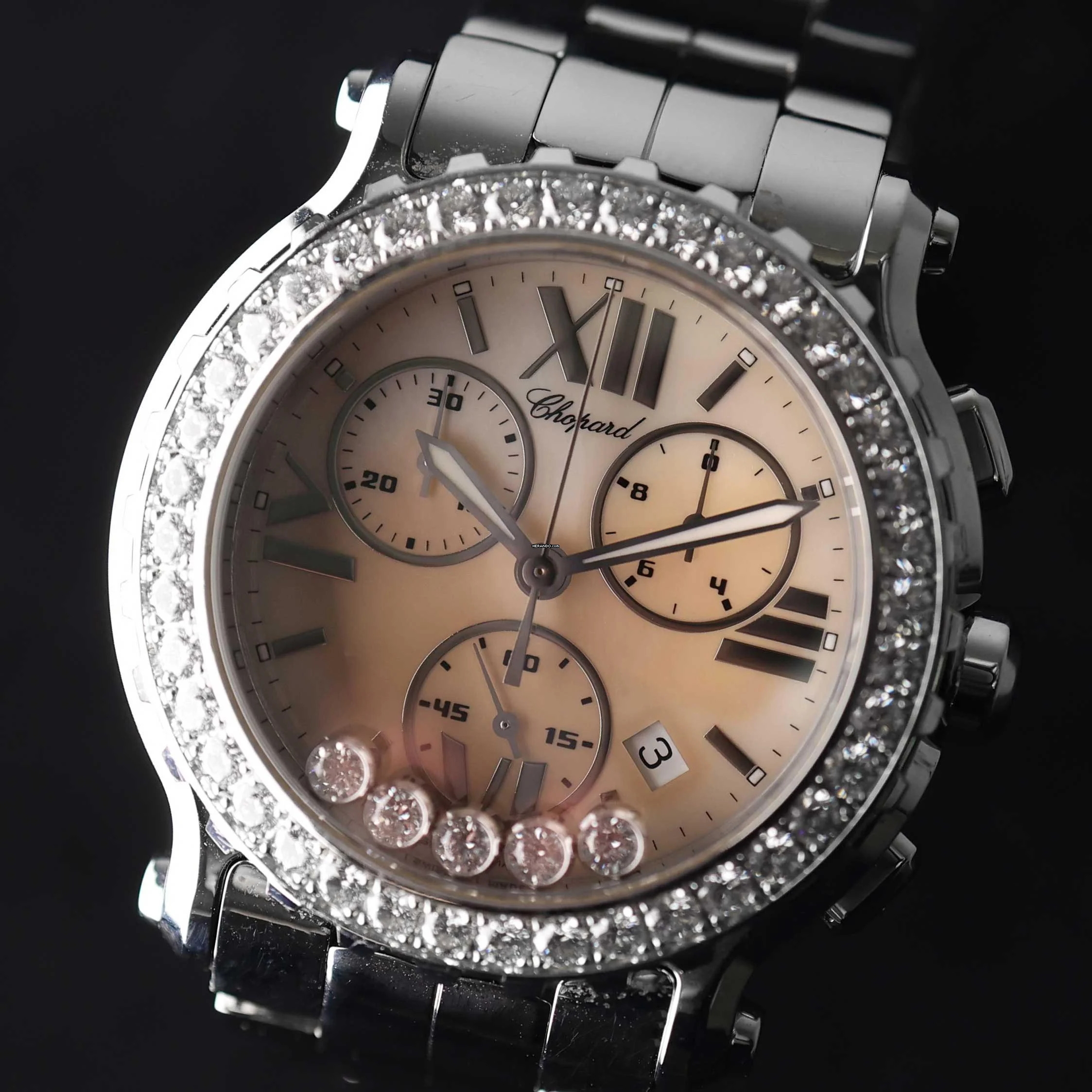 Thumbnail von Chopard Happy Sport Chrono Steel Diamonds MOP Dial