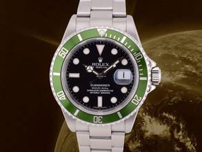 Thumbnail von Rolex Submariner Date 16610lv Kermit Full Set 2005 Ita