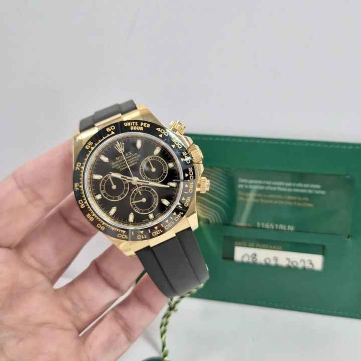  Rolex Daytona Ouro & Cerâmica & Oysterflex 40mm Automático Completo 