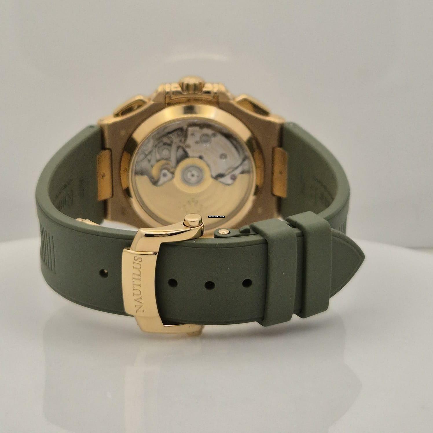 Thumbnail von Patek Philippe Nautilus Flyback Chronograph Ouro Rosé 40.5mm Automático Completo