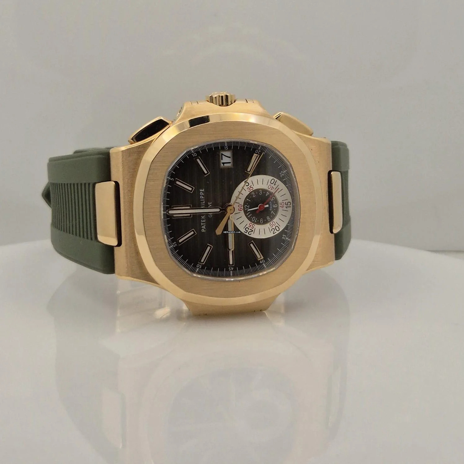 Thumbnail von Patek Philippe Nautilus Flyback Chronograph Ouro Rosé 40.5mm Automático Completo
