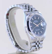 Thumbnail von Rolex Datejust 36 black 36mm golden Stick Dial Tuxedo Roulette Steel 116200 NOS