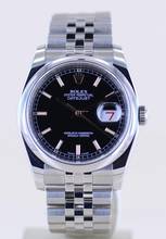 Thumbnail von Rolex Datejust 36 black 36mm golden Stick Dial Tuxedo Roulette Steel 116200 NOS