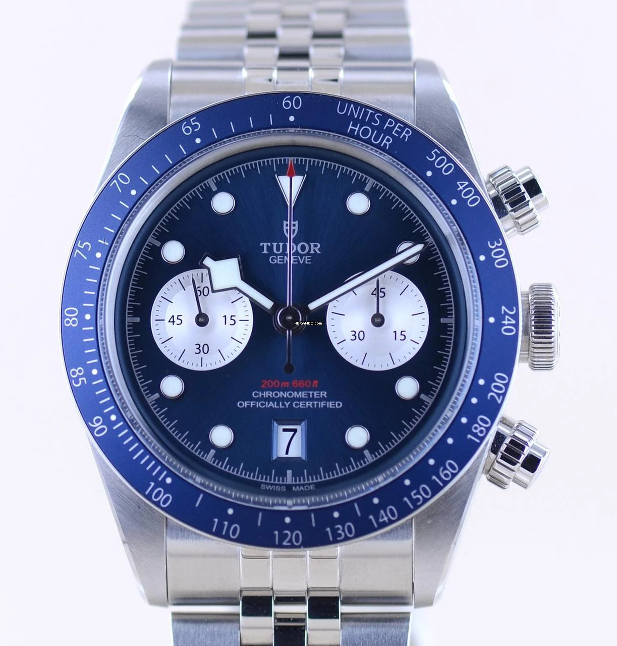  Tudor Black Bay Chrono Blue Dial MT5813 41mm 2024 B+P Jubiléband ungetragen 