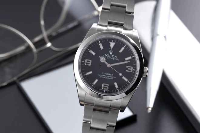  Rolex Explorer 39 Oyster Perpetual Edelstahl Automatik Ref. 214270 B&P 2012 